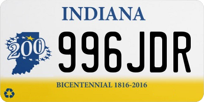 IN license plate 996JDR