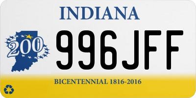 IN license plate 996JFF