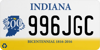 IN license plate 996JGC