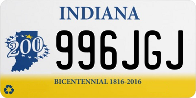 IN license plate 996JGJ