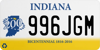 IN license plate 996JGM