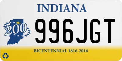 IN license plate 996JGT