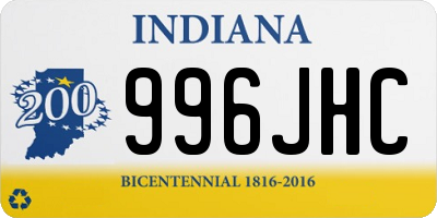 IN license plate 996JHC