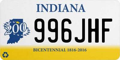 IN license plate 996JHF