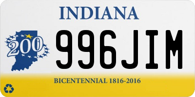 IN license plate 996JIM