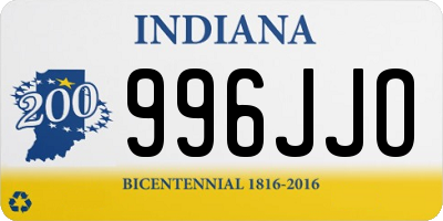 IN license plate 996JJO