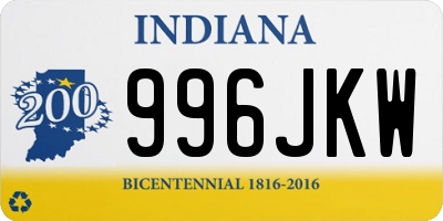 IN license plate 996JKW