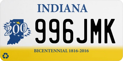 IN license plate 996JMK