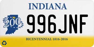 IN license plate 996JNF