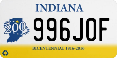 IN license plate 996JOF