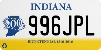 IN license plate 996JPL