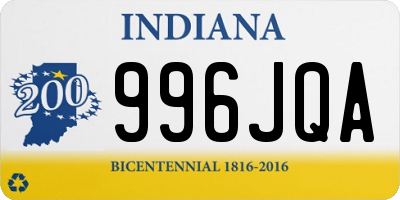 IN license plate 996JQA