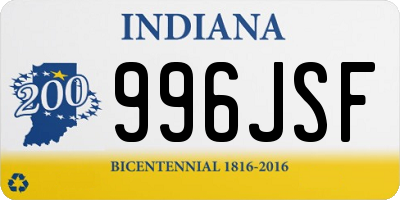 IN license plate 996JSF