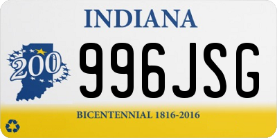 IN license plate 996JSG