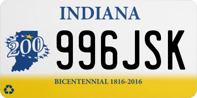 IN license plate 996JSK