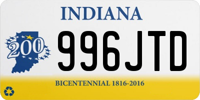 IN license plate 996JTD