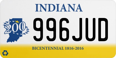 IN license plate 996JUD