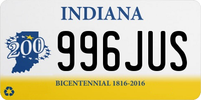 IN license plate 996JUS