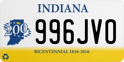 IN license plate 996JVO
