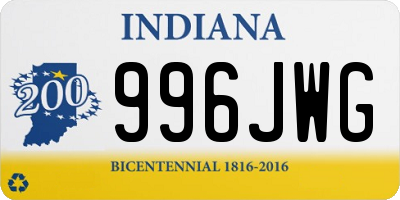 IN license plate 996JWG