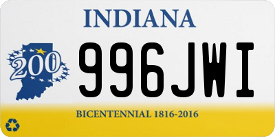 IN license plate 996JWI