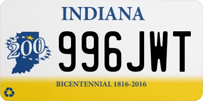 IN license plate 996JWT