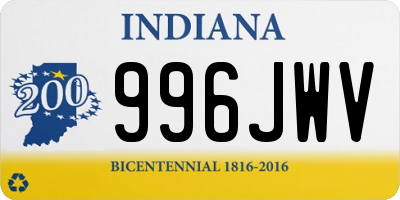 IN license plate 996JWV