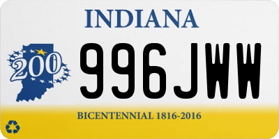 IN license plate 996JWW