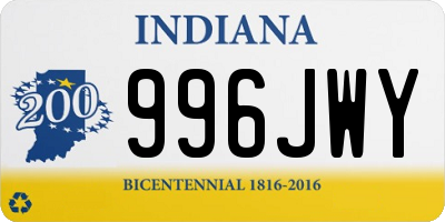 IN license plate 996JWY