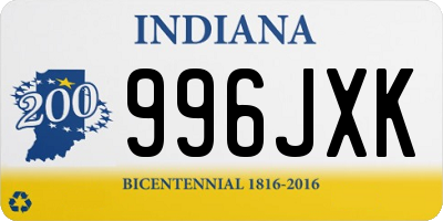 IN license plate 996JXK