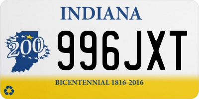 IN license plate 996JXT