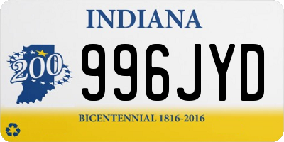 IN license plate 996JYD
