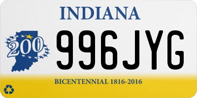 IN license plate 996JYG