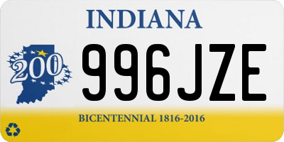 IN license plate 996JZE