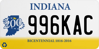 IN license plate 996KAC