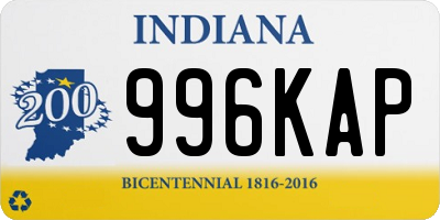IN license plate 996KAP