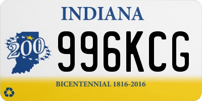 IN license plate 996KCG