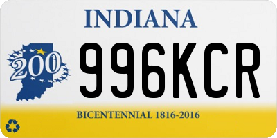 IN license plate 996KCR