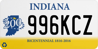 IN license plate 996KCZ