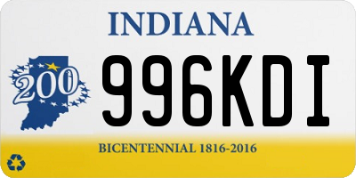 IN license plate 996KDI