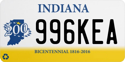 IN license plate 996KEA