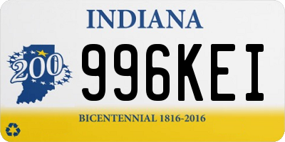 IN license plate 996KEI