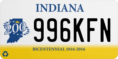 IN license plate 996KFN