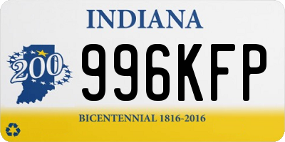 IN license plate 996KFP