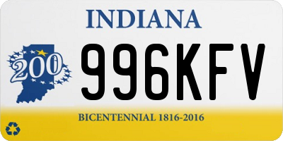 IN license plate 996KFV