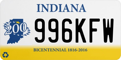 IN license plate 996KFW