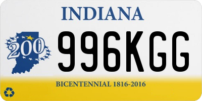 IN license plate 996KGG