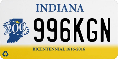 IN license plate 996KGN