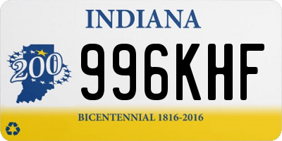 IN license plate 996KHF