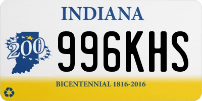 IN license plate 996KHS